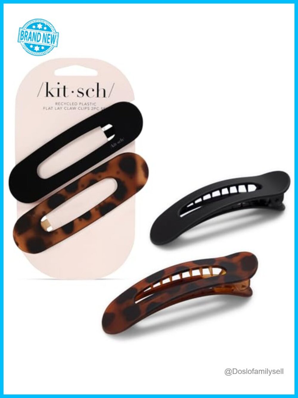 Flat Hair Clips for Women, 2pc, Comfortable & Functional, All Hair Types